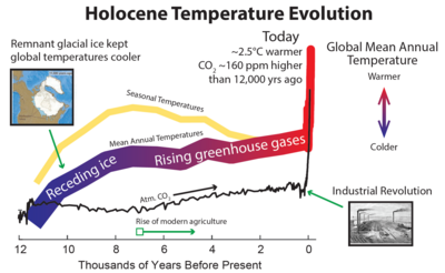 Holocene temperature evolution